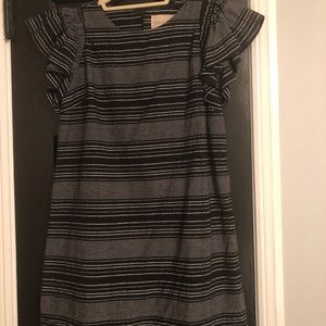 XS black & White striped dress from Anthropologie
